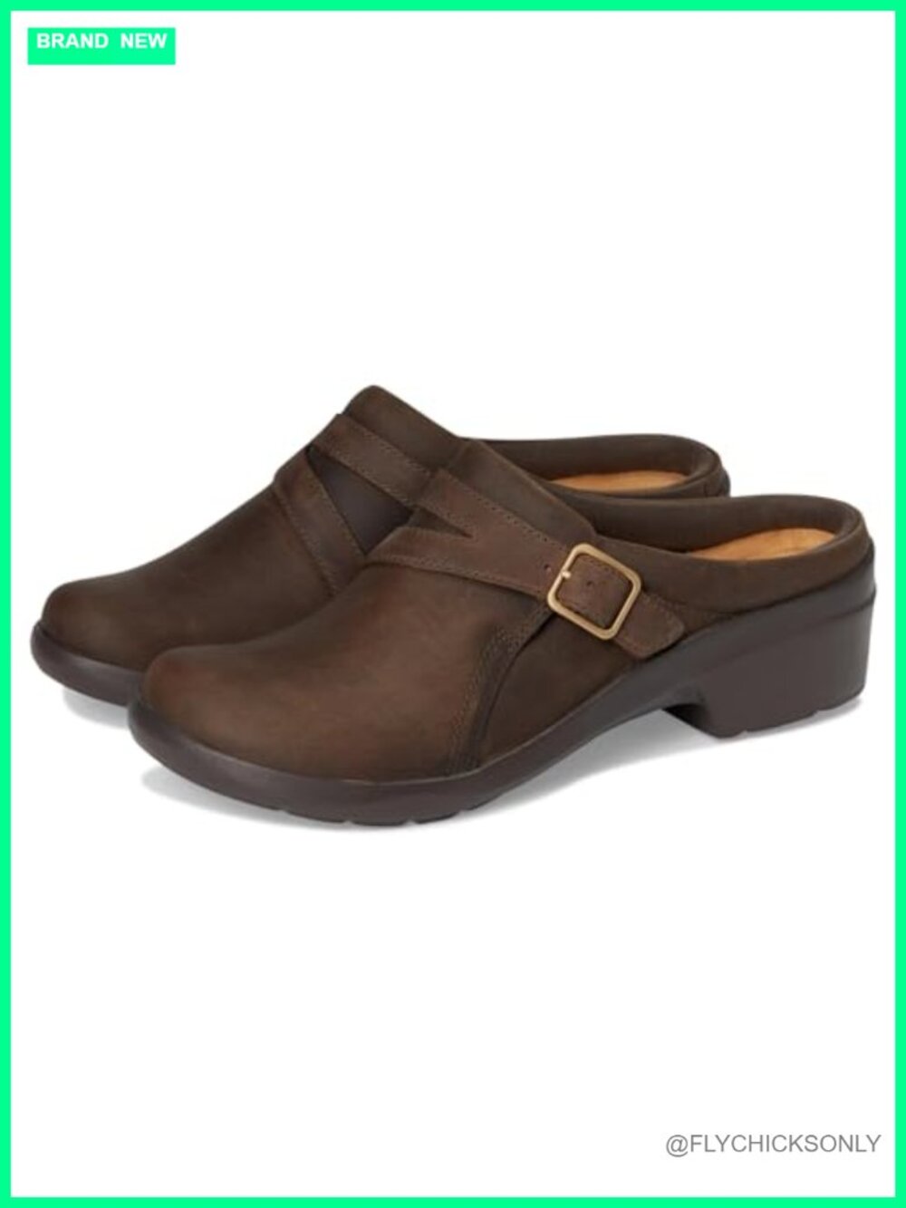 Leather Slip-On Mule Loafers with Comfort Foam Footbed